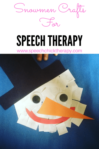 Snowmen Crafts for Speech Therapy