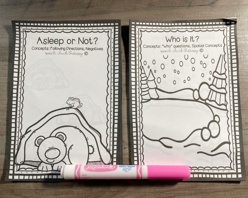 This is an image of a resource booklet to use with Little  Owl's Snow